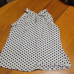 J.Elizabeth Black and White Polka Dot Blouse